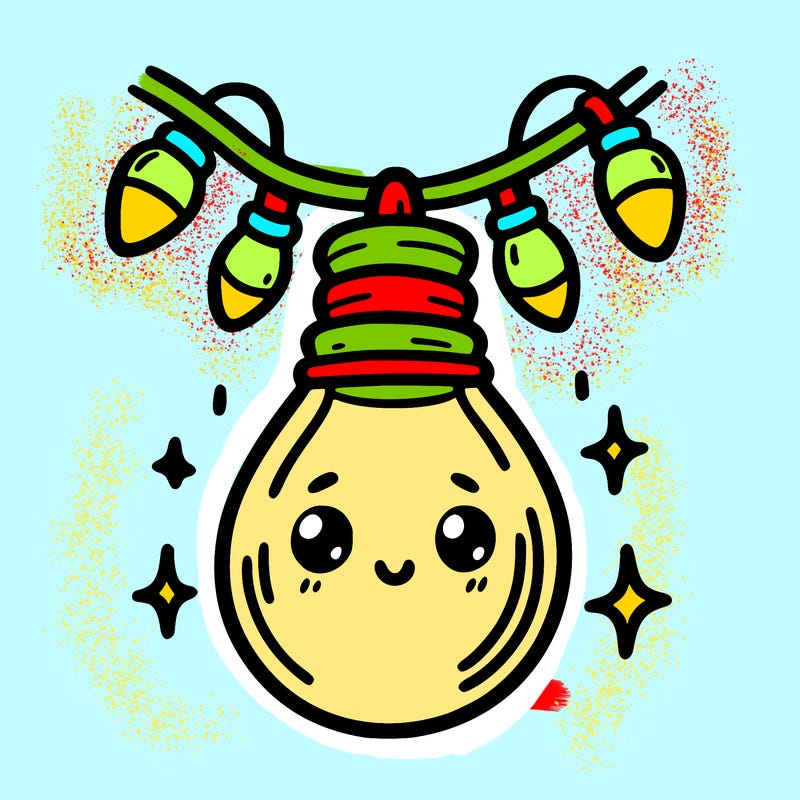 small bulb of a garland