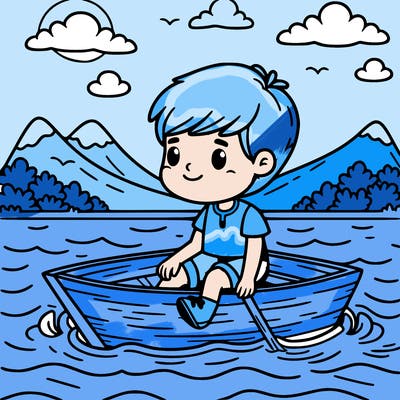 boy on water