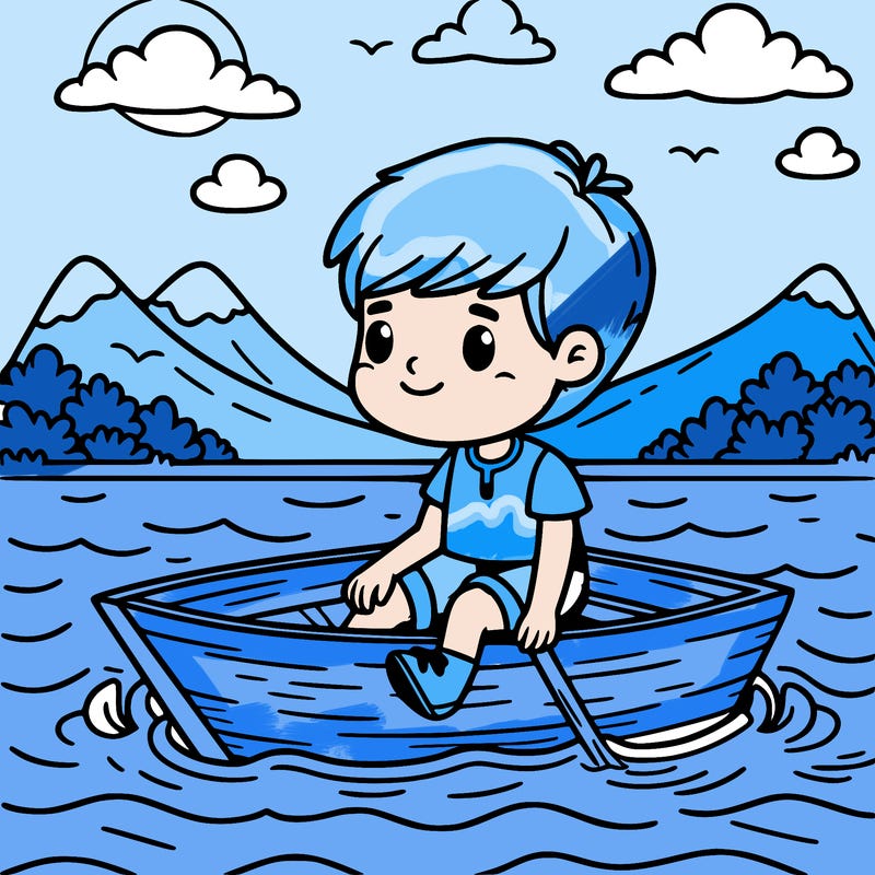 boy on water