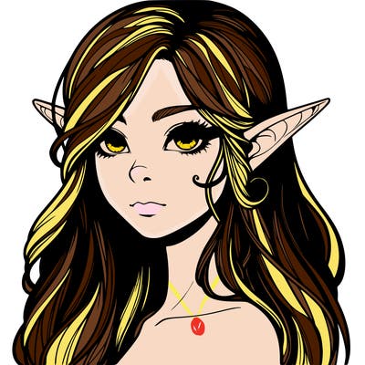 elf girl realistic dark fantasy