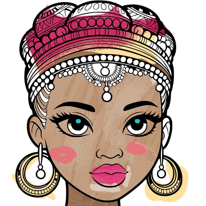 african princess head shot