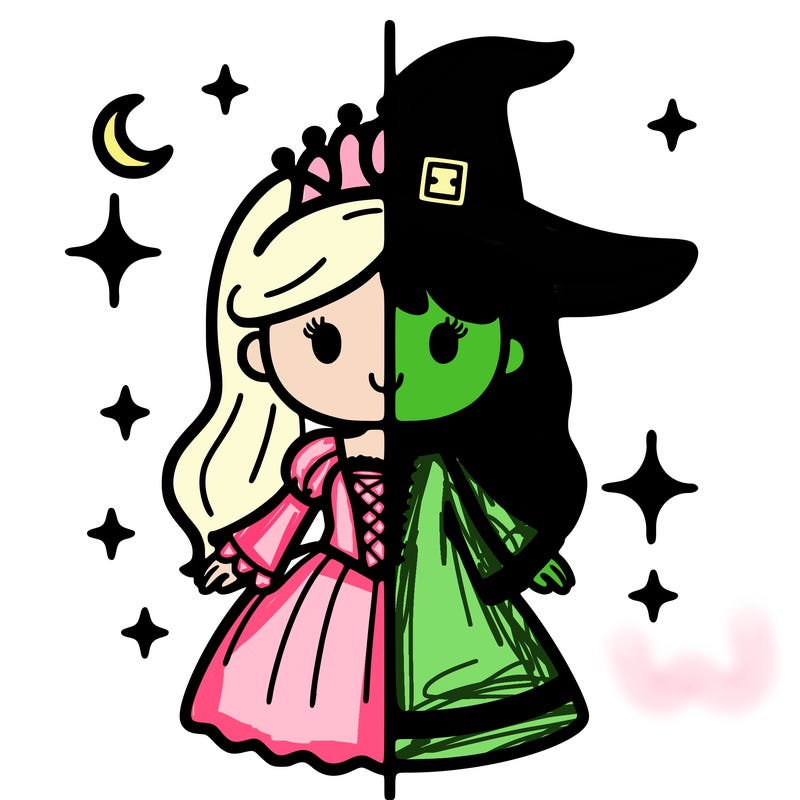 split princess and witch