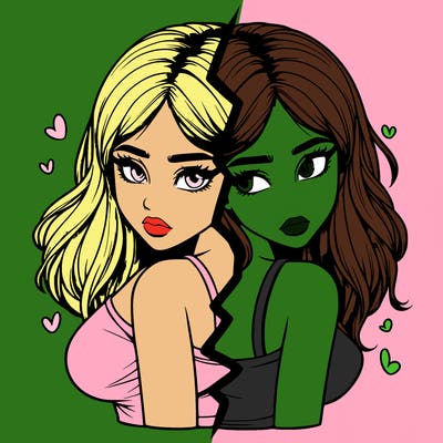 realistic girl split