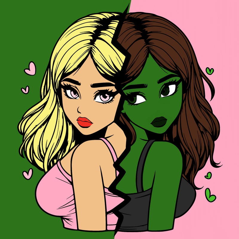 realistic girl split