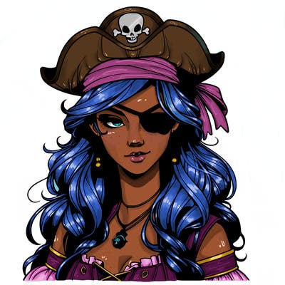 realistic pirate that’s a girl