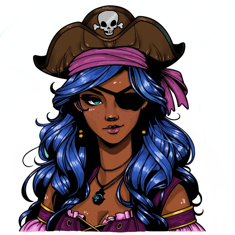 realistic pirate that’s a girl