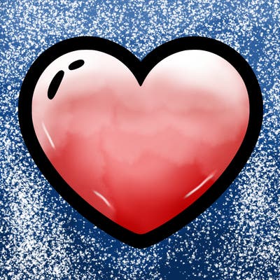 a blank heart