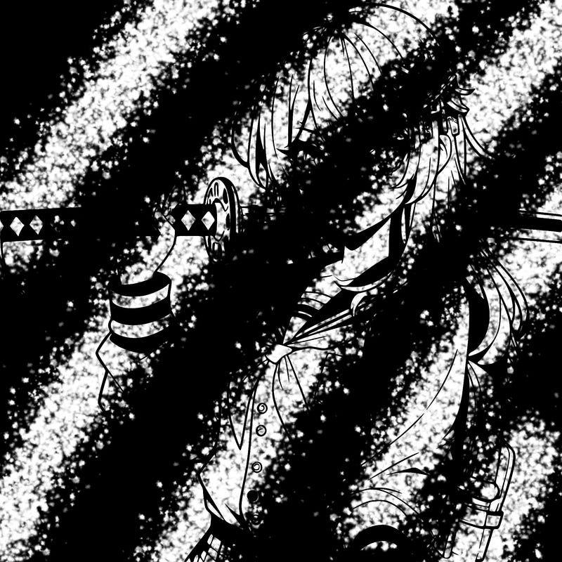 cool anime girl with katana