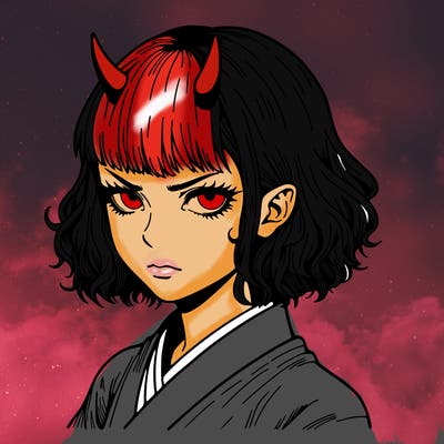 devil girl realistic