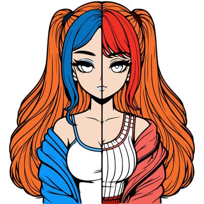 realistic girl split