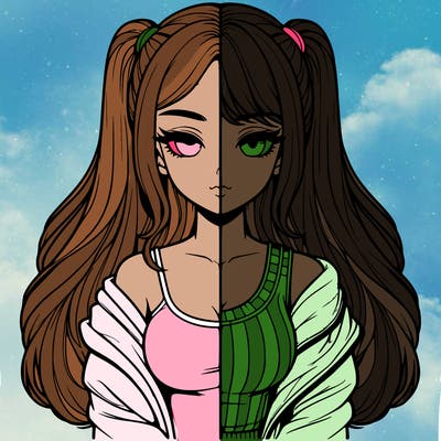 realistic girl split