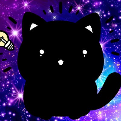 a cute cat saying share your ideas