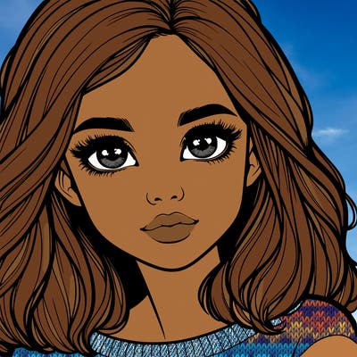 realistic girl whith cute eyes