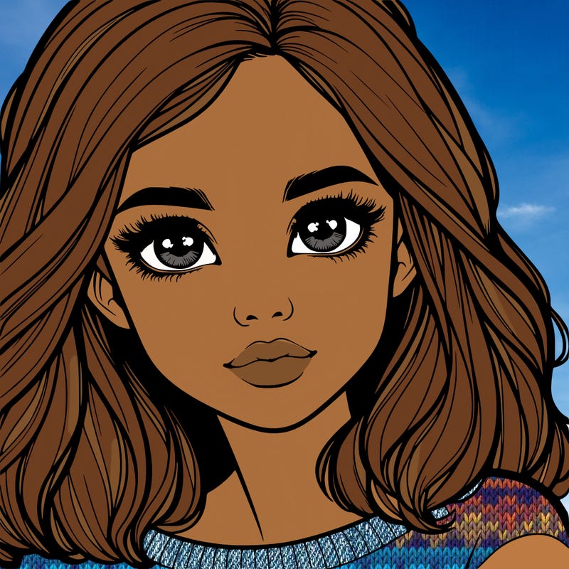 realistic girl whith cute eyes