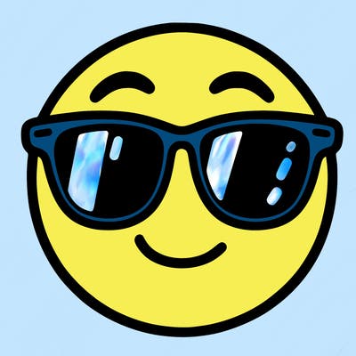 emoji with sunglasses