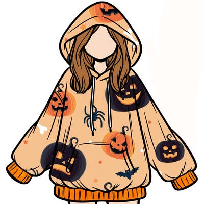 girl in oversized hoodie