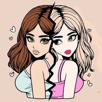 realistic girl split