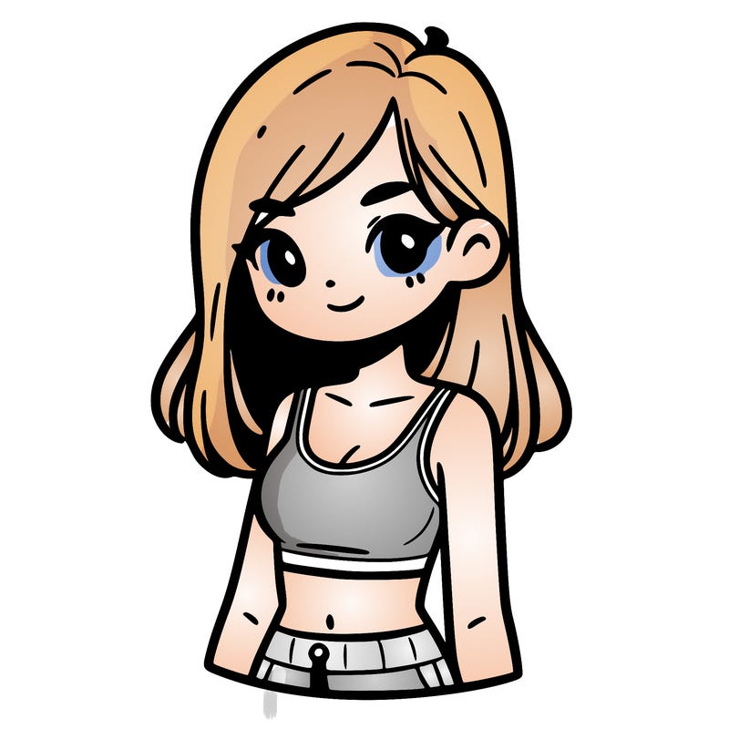 girl with crop top