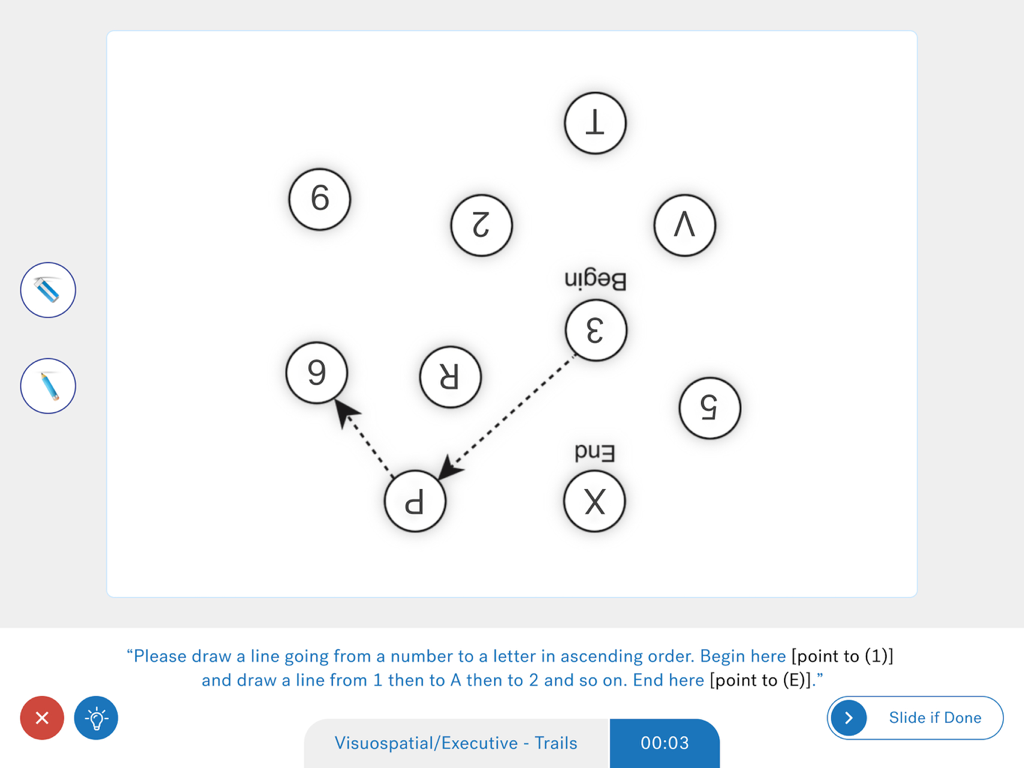 MoCA Duo - Digital visuospatial and executive function trail making test in MoCA Duo