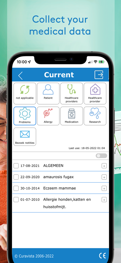 Gezondheidsmeter - Gezondheidsmeter app dashboard for collecting and viewing patient medical data