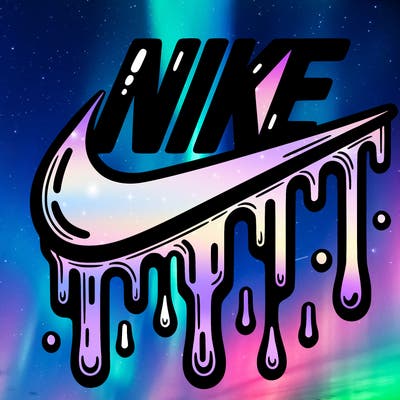 dripping nike logo