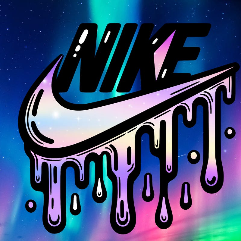 dripping nike logo