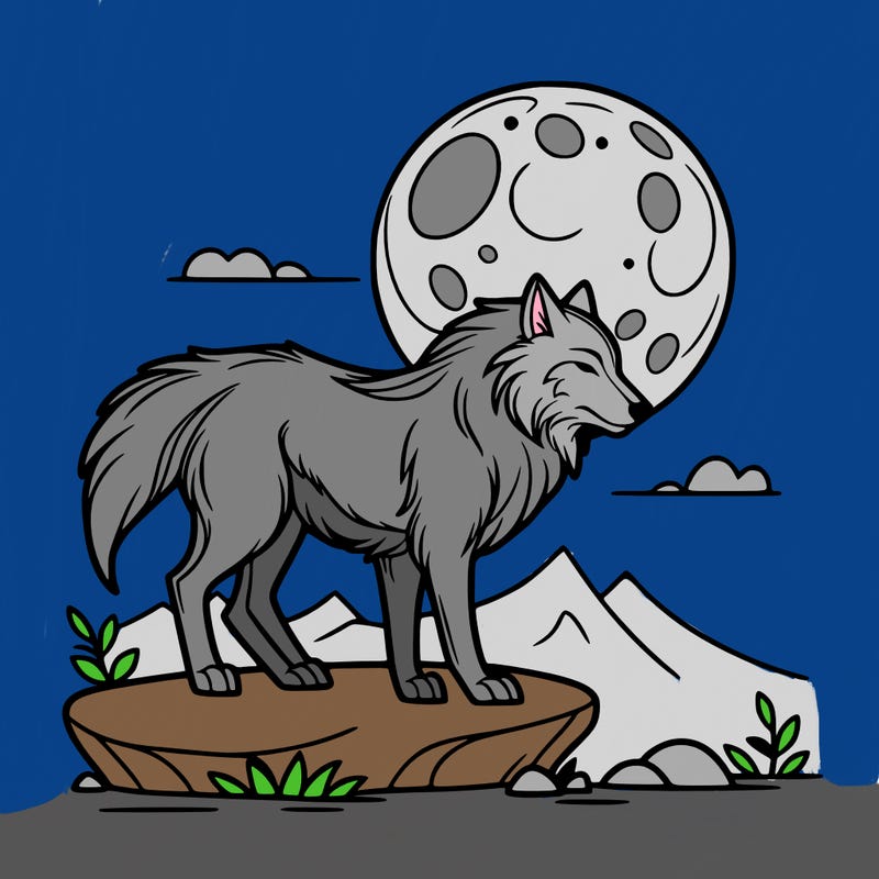 wolf moonlight