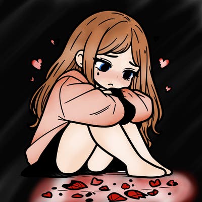 a girl after a breakup