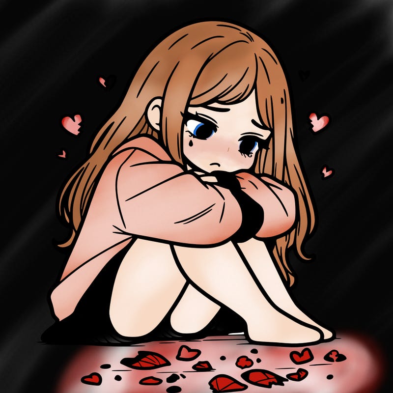 a girl after a breakup