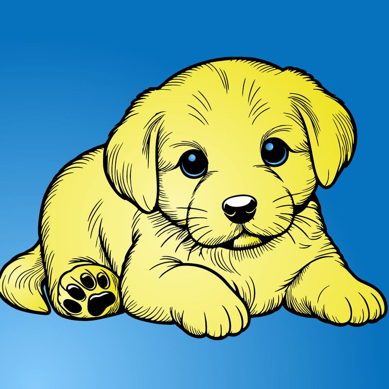 a cute realistic puppy