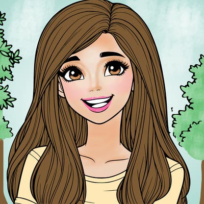 beautiful teenage girl happy realistic