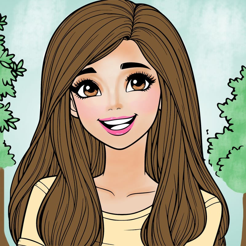 beautiful teenage girl happy realistic