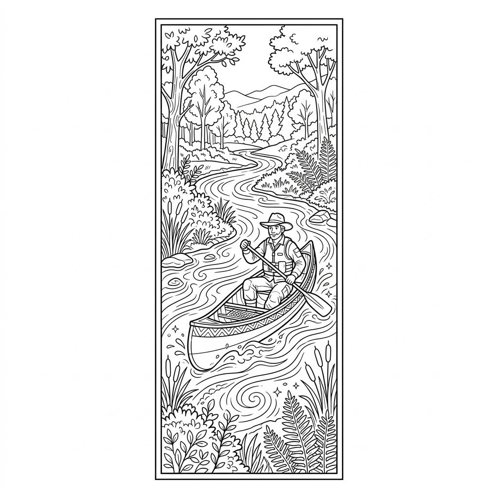 River Guides Coloring Page & Free Printable Bookmark — Color Pop