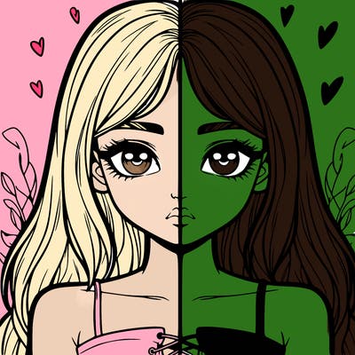 realistic girl split