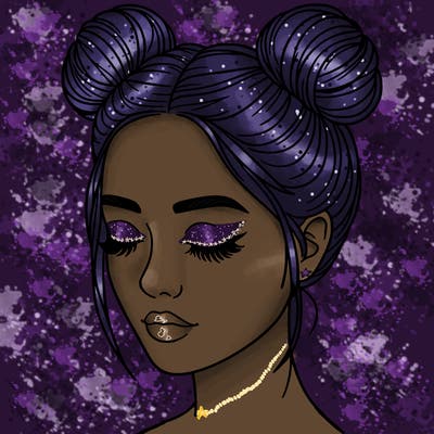 woman with hair buns