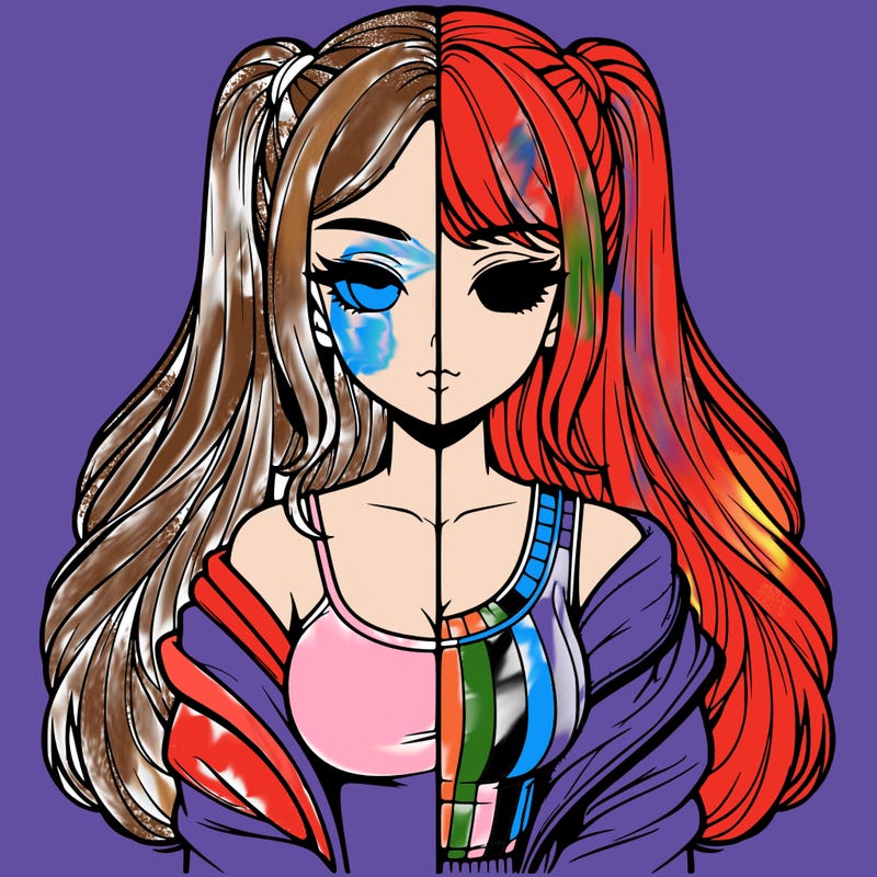 realistic girl split