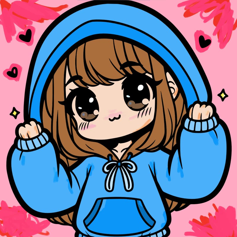 girl in a large cute hoodie