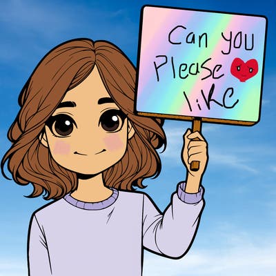 realistic girl holding up a sign