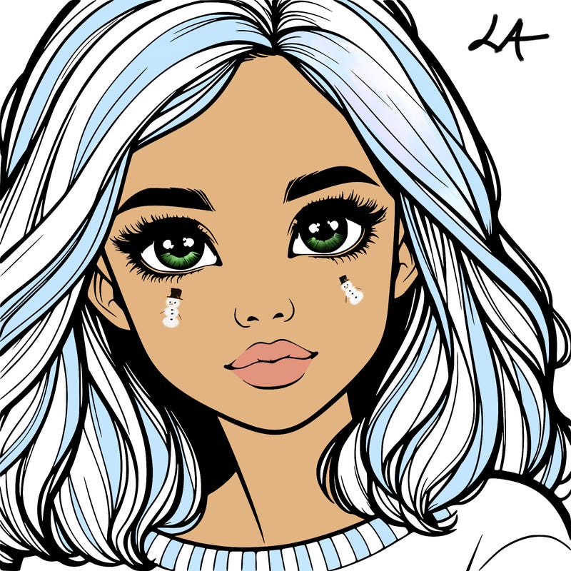 realistic girl whith cute eyes