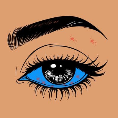 eye closed realistic