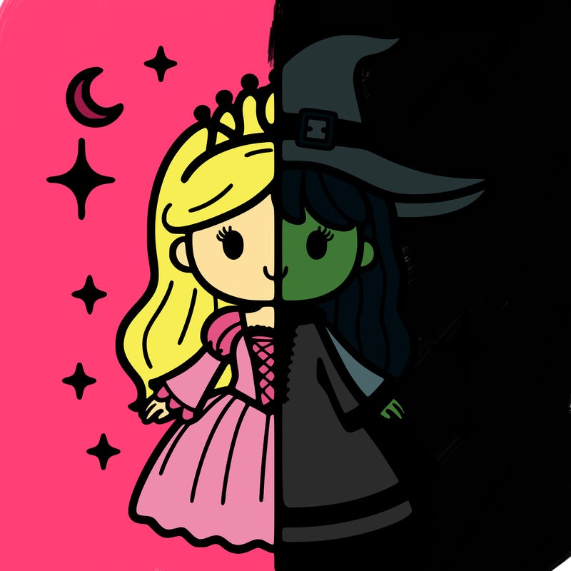 split princess and witch