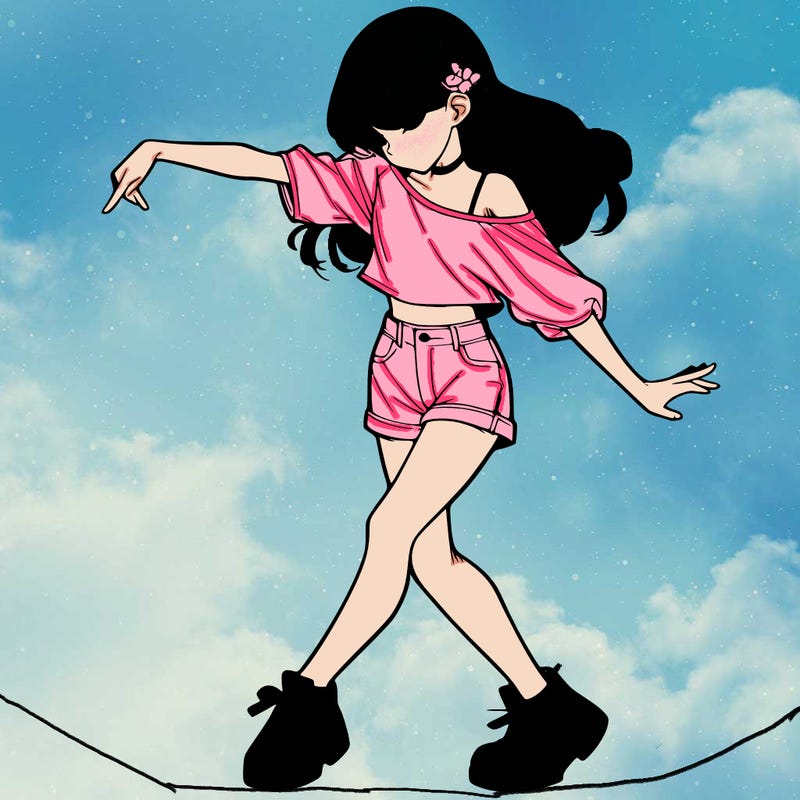 realistic girl danceing