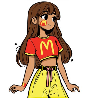 girl in a cute crop top