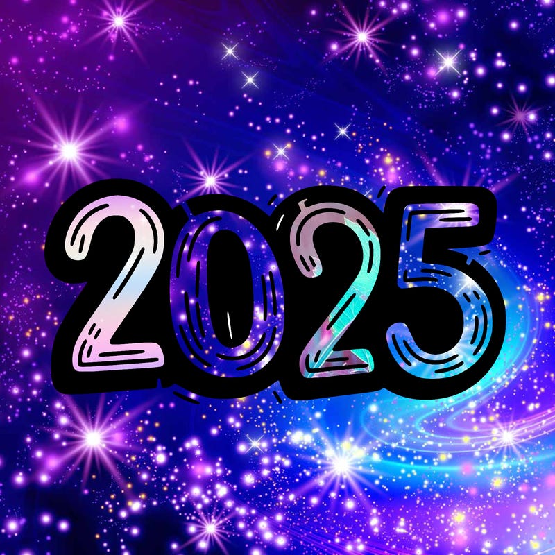 one line scrawled numbers sketch design “2025”