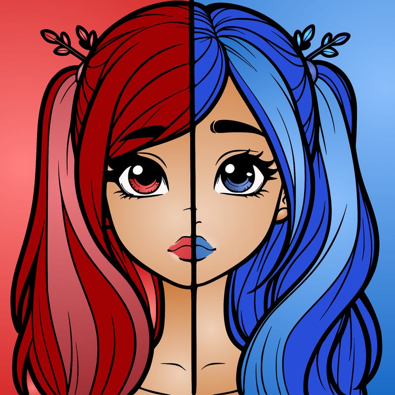 realistic girl split