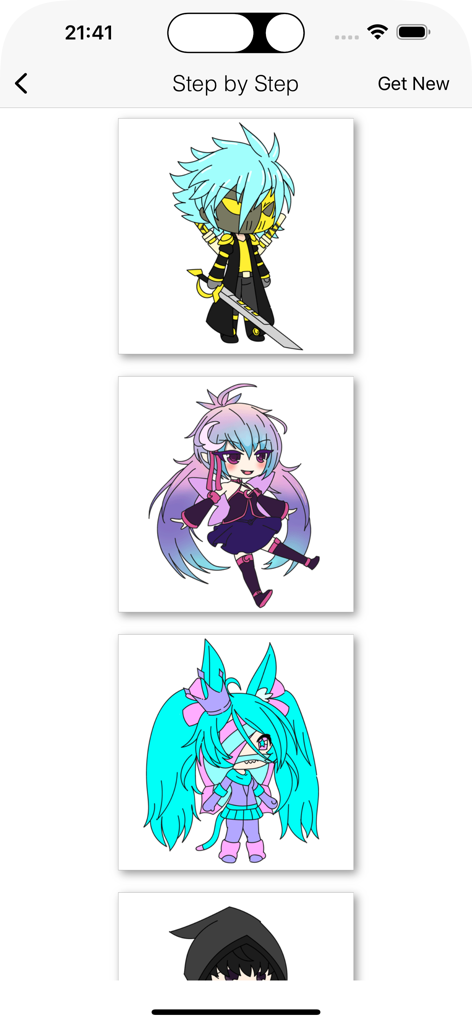 How to Paint Anime Club - Una galería de diferentes personajes de anime disponibles para tutoriales de dibujo paso a paso.