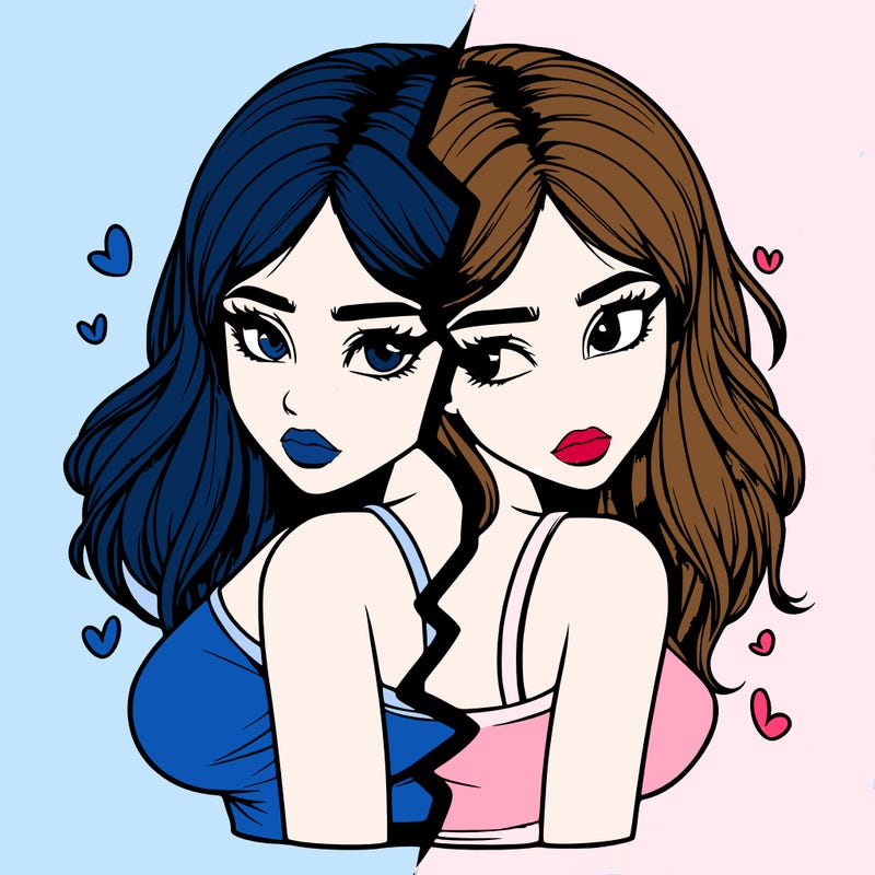 realistic girl split