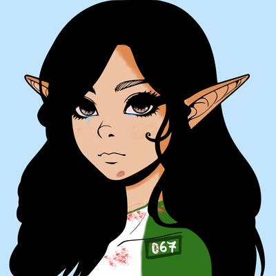 elf girl realistic dark fantasy