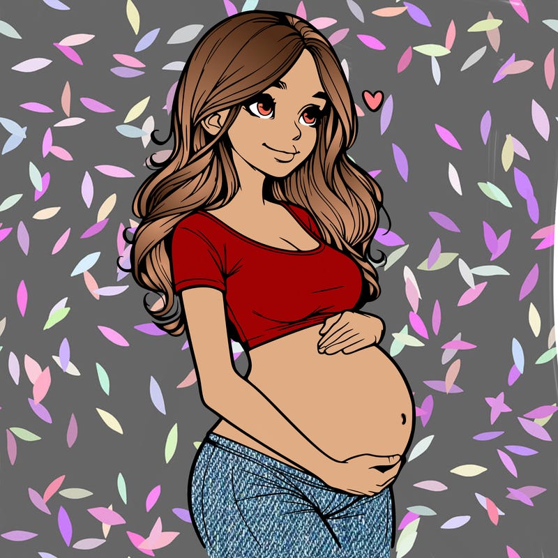 realistic pregnant girl