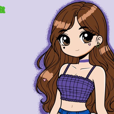 pretty girl in cute crop top